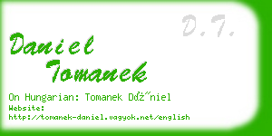 daniel tomanek business card